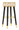 Sgabello Bar London Crema 37x38x74 cm in Pino e MDF e Spugna e Metallo e PU