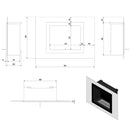 Camino a Bioetanolo da Parete 90x63 cm Flig Indianapolis Nero