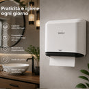 Dispenser da Parete per Carta Piegata 28,3x20,6x10 cm in ABS Bianco e Nero      