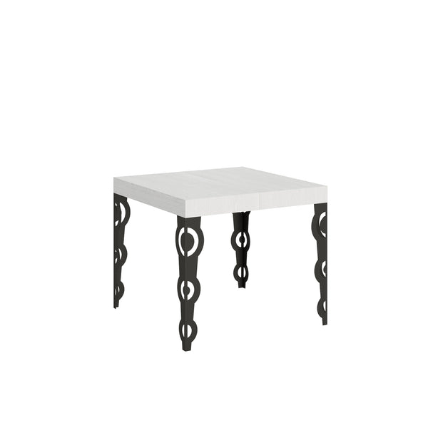 sconto Tavolo Allungabile 90-246x90x77 cm Karamay Bianco Frassino