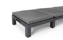 Lettino Prendisole da Giardino 195x65x25,5 cm con Cuscino in Resina Keter Daytona Antracite