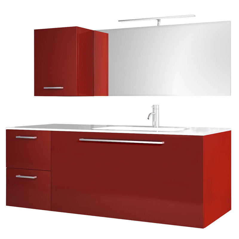 Mobile da Bagno sospeso Samoa 01 Laccato Rosso TFT