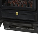 Camino Elettrico da Terra 42x28x55 cm 950/1850W Effetto Fiamma Nero 