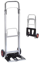 Carrello Trolley Pieghevole da Trasporto 90 Kg in Acciaio Nero