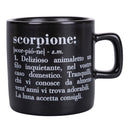 Tazzina Caffè Zodiaco "scorpione" Ø6x6,5 cm in Bone China VdE Tivoli 1996 Nero
