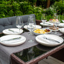 Set Salotto da Giardino 240x186x70 cm ad Angolo con Tavolo in Rattan Marrone