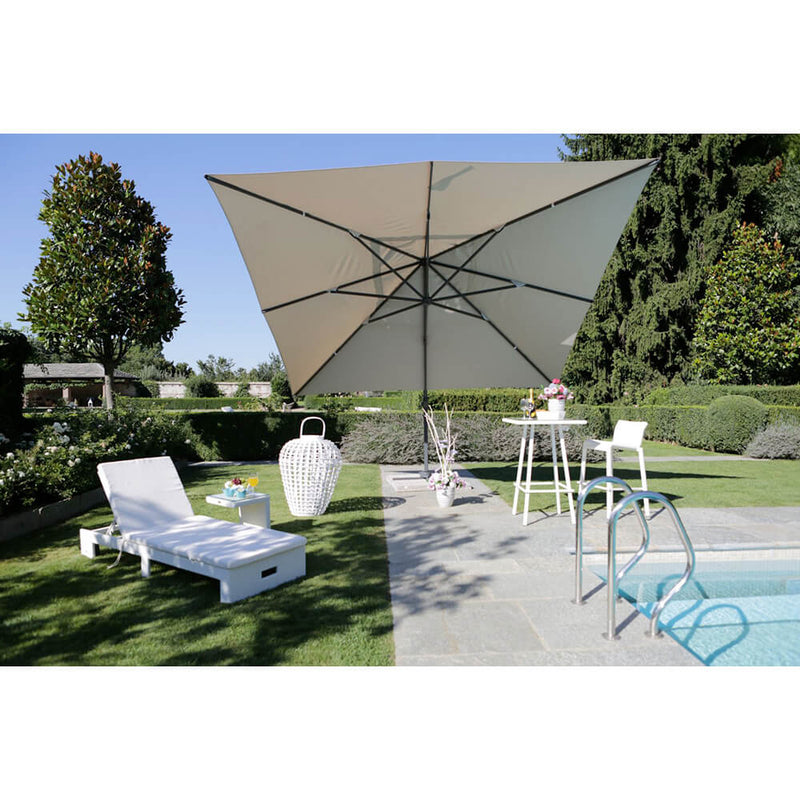 Ombrellone da Giardino Decentrato 3x3m in Alluminio Montana Sabbia