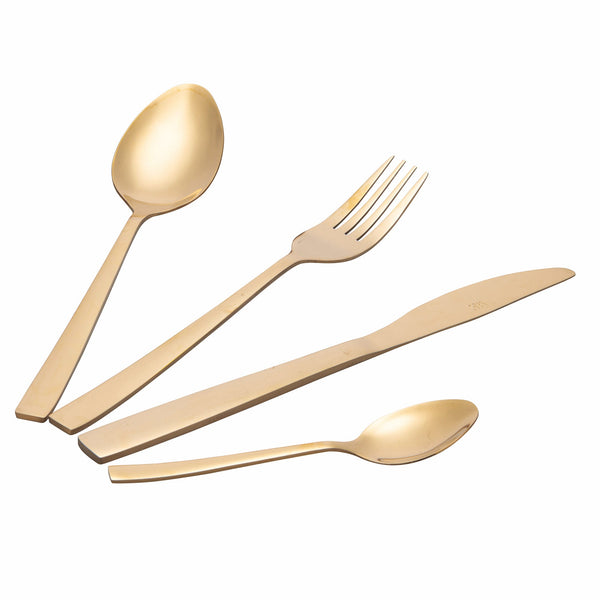 sconto Service Besteckset 24-teilig Gold in Stahl Villa d'Este Home Tivoli Modern