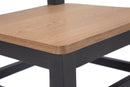 Set 2 Sedie 44x44x96 cm in Legno di Abete Malé Marrone e Grigio