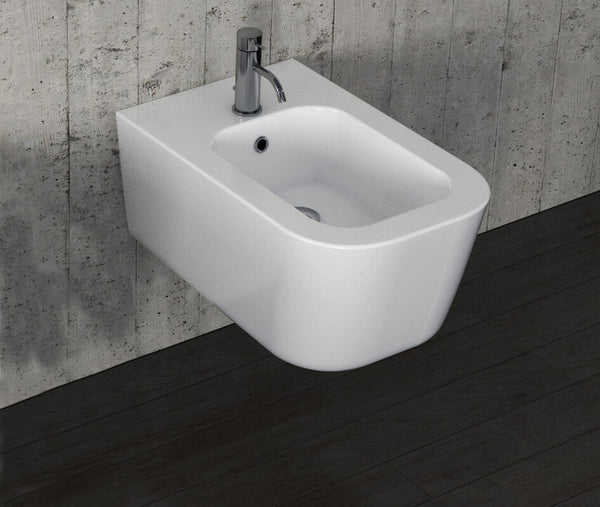 sconto Wand-Bidet aus Keramik 54x36x27cm TFT Galaxy White