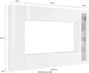 Parete Attrezzata Soggiorno 260x30x180 cm Maruska n°3 Bianco Lucido 