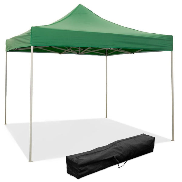 3 x 3 m faltbarer Gartenpavillon aus Stahl und grünem Oxford-Gewebe sconto