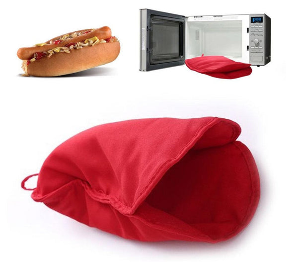 acquista Mikrowellen-Hot-Dog-Tasche 28 x 19 cm aus rotem, ungiftigem Material