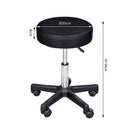 Sgabello per Parrucchieri Altezza Regolabile con 3 Rivestimenti  Nero Rosso e Bianco