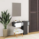 Mobile ingresso Efes antracite bianco con specchio