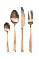 Servizio Set di Posate 24 Pezzi in Acciaio Rame Opaco Villa d'Este Home Tivoli Cut