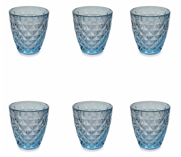 sconto Set 6 Gläser Ø8,7x9,4 cm in Glas Villa d'Este Home Tivoli Fresh Turquoise