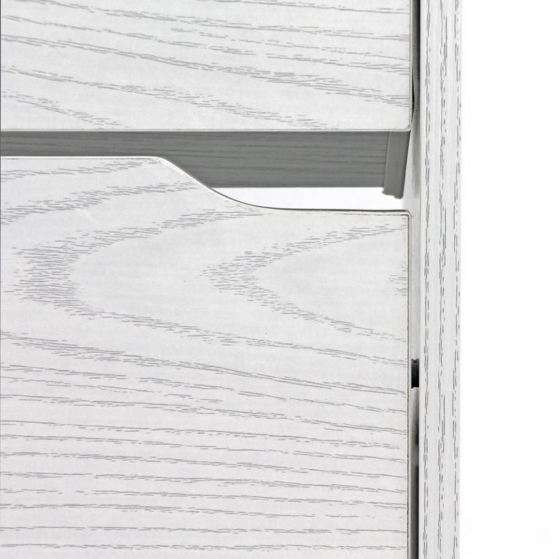 Scarpiera 4 Ante a Ribalta Doppio Ripiano 63x150x24 cm in legno rovere sbiancato