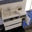 Mobile Bagno Sospeso 100 cm Lavabo e Specchio Bonussi Pegaso Bianco