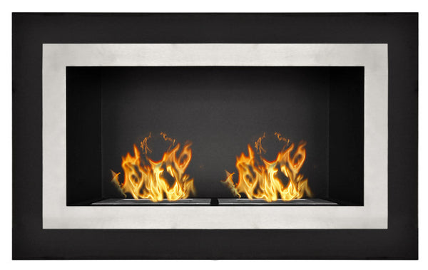Taylor Black and Steel Wall Bioethanol Kamin 90x55x17 cm acquista