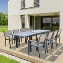 Poltrona Cervia Impilabile 58x58x89 h cm in Alluminio Antracite