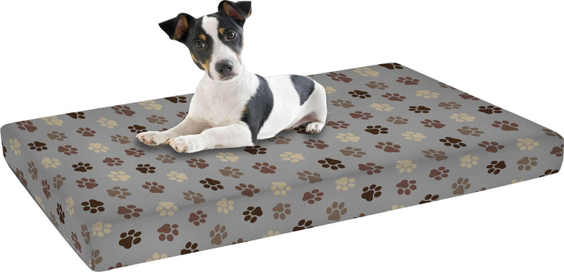Materassino Imbottito 60x50cm per Cani e Gatti Pet Paws Grigio
