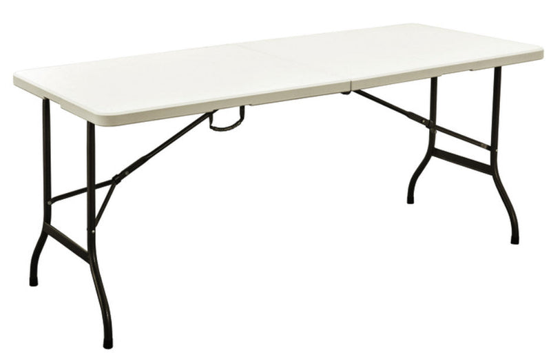 Tavolo Catering Rettangolare Pieghevole 180x75x74 cm Bianco