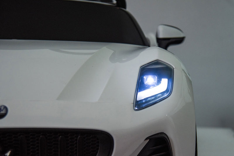 Macchina Elettrica per Bambini Licenza Maserati Folgore 12V Bianco  