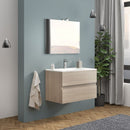 Mobile bagno Trasimeno rovere fumo con specchio