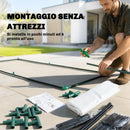 Serra da Giardino a Tunnel 200x100x80 cm in Acciaio e con Copertura in PVC Verde      