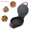 Piano Cottura Multifunzione Duadine 3 in 1 Antiaderente 1200W Kooper Italì Pizza Maker