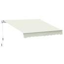 Tenda da Sole Avvolgibile a Parete 295x245 cm in Alluminio e Poliestere Bianco