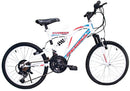 Bicicletta Mountain Bike MTB Ragazzo 20" 21V Kidfun Everest Bianca