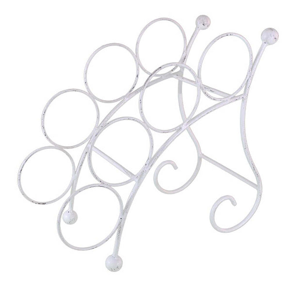 prezzo Christopher Antico Bianco Flaschenhalter 36,5x19x33 h cm in White Steel