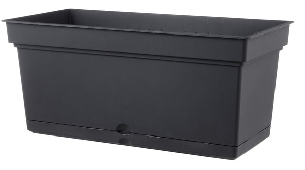 Vase aus Polypropylen mit Wasserreservoir und Untersetzer Tulli Aqua Elements Anthrazit Verschiedene Größen prezzo