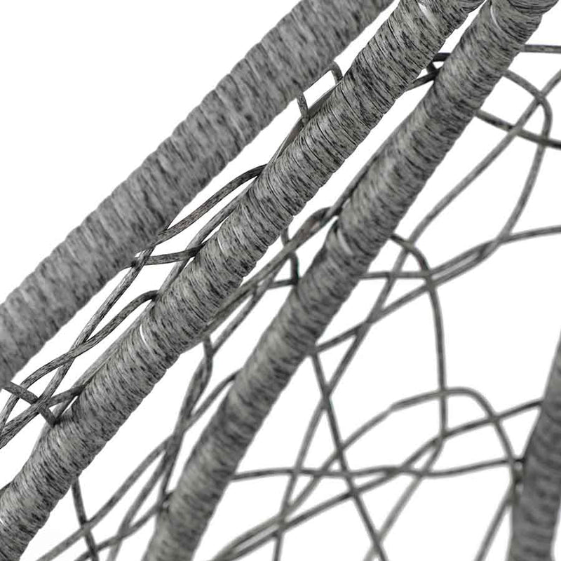 Dondolo Pensile da Giardino con cuscino Ø108x198 cm Amirantes grigio