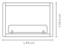 Camino a Bioetanolo da Incasso Bifrontale 84x40x56,4 cm 4,11kW Nero