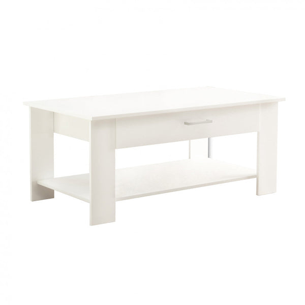 Myrto Couchtisch 110 x 60 x 44 h cm aus weißer zweischichtiger Spanplatte online