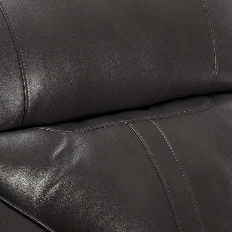 Poltrona Relax Reclinabile Manuale 90x74x130 cm in Similpelle Grigio Scuro