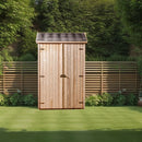 Casetta Box da Giardino 1,2x0,6 m con Pavimento in Legno Picea Massello 16mm Eden