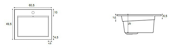 Mobile Lavatoio Sospeso Vasca Zeus in MineralMarmo Apertura a Cassettone 60x48x50 cm Olmo Bianco