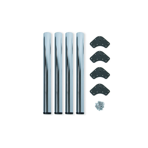Satz mit 4 verstellbaren Tischbeinen Ø6x83/85 cm aus verchromtem Emuca-Stahl online