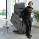 Poltrona Alzapersona Elettrica 1 Motore 77x79x115 cmin Tessuto Grigio Scuro
