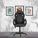 Sedia da Gaming Ergonomica 59x110/120x65 cm in Similpelle Nero