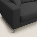 Divano 2 Posti 146x95x91 cm in Tessuto Antracite