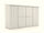 Gartenbox Haus aus Stahlblech Werkzeughalter 307x100x192 cm Enaudi Weiß