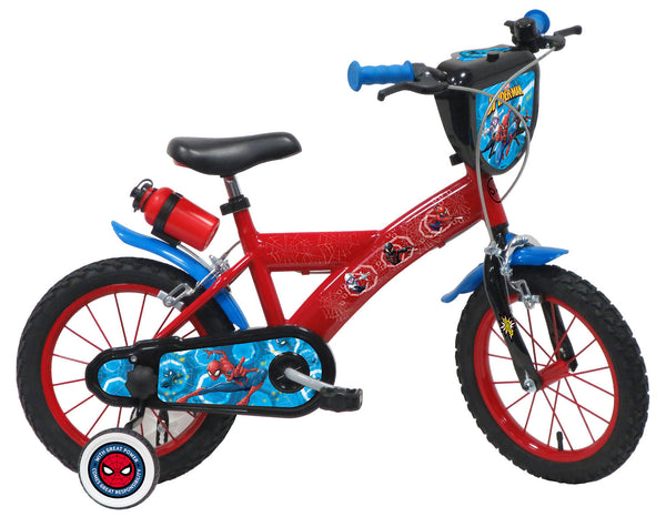 prezzo Bicicletta per Bambino 16"" 2 Freni Marvel Spiderman Rosso
