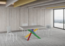 Tavolo Allungabile 160/420x90 cm Volantis Premium Cashmere Gambe Multicolore 4/B      