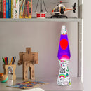 Lampada Lava Lamp 40cm Unicorno Magma con Glitter Colorati