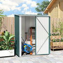 Casetta da Giardino 161,5x94,5x196 cm Porta Attrezzi con Catenaccio in Acciaio Verde      